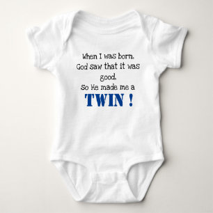 Cute Twin Gezegde Baby Bodysuit