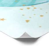 Cute Twins Boys Elephants Baby shower Affiche de b (Coin)