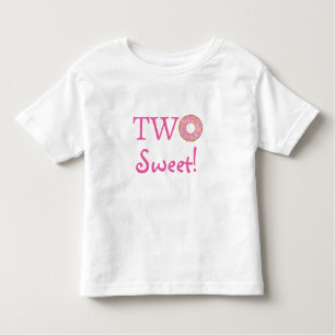 Cute Two Sweet 2nd Birthday Pink Donut Kinder Shirts