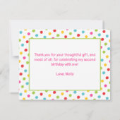 Cute TWO-tti Frutti Fruits 2e verjaardag Bedankkaart (Achterkant)