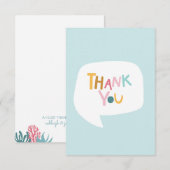 Cute Typography Coral Flat Bedankt (Voorkant / Achterkant)