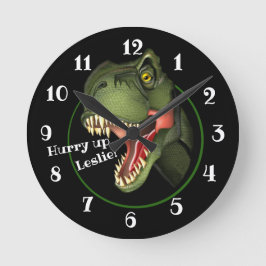Cute Tyrannosaurus Rex Ronde Klok