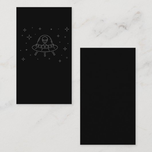 Cute UFO Alien Spaceship Visitekaartje (Voorkant / Achterkant)