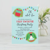 Cute ugly sweater Christmas Holiday Invitation (Debout devant)