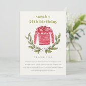 Cute Ugly Sweater Winter Red Elke zondag Bedankkaart (Staand voorkant)