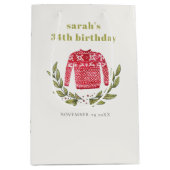 Cute Ugly Sweater Winter Red Elke zondag Medium Cadeauzakje (Voorkant)