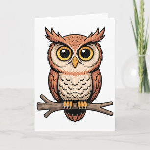 Cute Uil Kunst Voor Mannen Vrouwen Kinderen Schuur Kaart