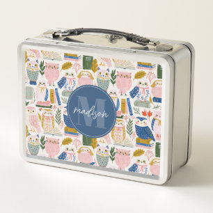 Cute Uilen Metalen Lunchbox