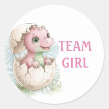 Cute Uitbroedend Dinosaurusteam Meisje Geslacht Re