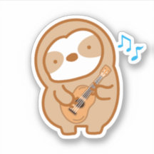 Cute Ukulele Sloth