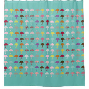 Cute Umbrella Pattern Shower Curtain Douchegordijn