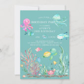 Cute Under the Sea Anniversaire Invitation (Devant)