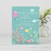 Cute Under the Sea Anniversaire Invitation (Debout devant)