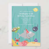 Cute Under The Sea Anniversaire Invitation (Devant)