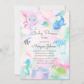 Cute Under the Sea Baby shower By Mail Invitation (Devant)