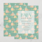 Cute Under the Sea Baby shower Invitation (Devant / Derrière)