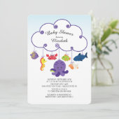 Cute Under the Sea Baby Shower Invitations (Debout devant)