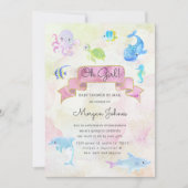 Cute Under the Sea Baby shower par Mail Invitation (Devant)