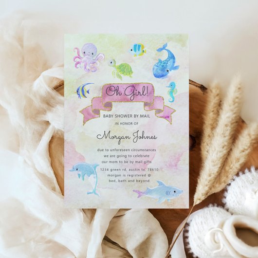 Cute Under the Sea Baby shower par Mail Invitation