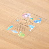 Cute Under the Sea Baby Shower Uitnodiging per Pos Acryl Uitnodigingen (Laagn)