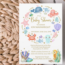 Cute Under the Sea Geslachtsonbekende Babyshower