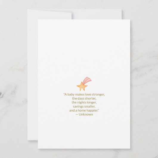 Cute Under the Sea Geslachtsonbekende Babyshower Kaart (Achterkant)