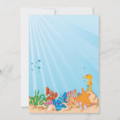 Cute Under the Sea Mermaid Invitation Anniversaire (Dos)