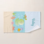 Cute Under the Sea Nom de la salle de bain de l'en (Serviette à main)