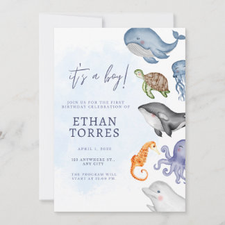 Cute under the Zee Baby shower Invitation Kaart