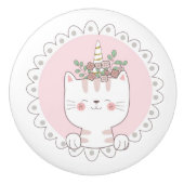 Cute Unicat Ceramic Knob. Keramische Knop (Voorkant)