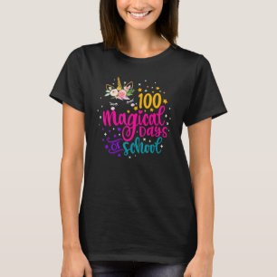 Cute Unicorn 100 Magische Dagen van Kinderen van d T-shirt