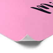 Cute Unicorn, aangepaste naam en poster kleur (Hoek)