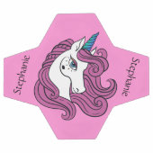 Cute Unicorn, aangepaste naam en voetbal kleur (Enkel)