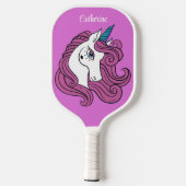 Cute Unicorn, aangepaste naam Pickleball Paddle (Achterkant)