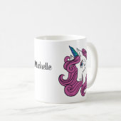 Cute Unicorn aangepaste name mokken (Voorkant rechts)