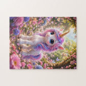 Cute Unicorn Among Flowers Jigsaw Puzzle (Horizontal)