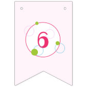 Cute Unicorn Anniversaire Âge Drapeaux de Bunting (Deuxième drapeau)