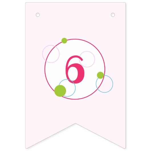 Cute Unicorn Anniversaire Âge Drapeaux de Bunting (Deuxième drapeau)