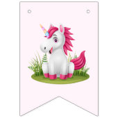 Cute Unicorn Anniversaire Âge Drapeaux de Bunting (Premier drapeau)