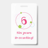 Cute Unicorn Anniversaire Badge Party Favoriser (Back)