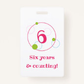 Cute Unicorn Anniversaire Badge Party Favoriser (Dos)