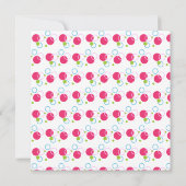 Cute Unicorn Anniversaire Invitation avec Pois (Dos)