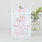 Cute Unicorn Baby Shower Invitations (Debout devant)