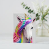 Cute Unicorn Birthday Briefkaart (Staand voorkant)