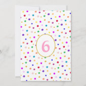 Cute Unicorn Birthday Party Kaart (Achterkant)