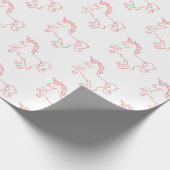 Cute Unicorn Cadeaupapier (Hoek)