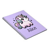 Cute Unicorn Carnet personnalisé (Côté Droit)