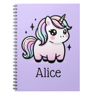 Cute Unicorn Carnet personnalisé