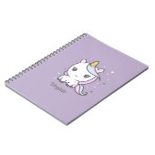 Cute Unicorn Carnet violet (Côté gauche)