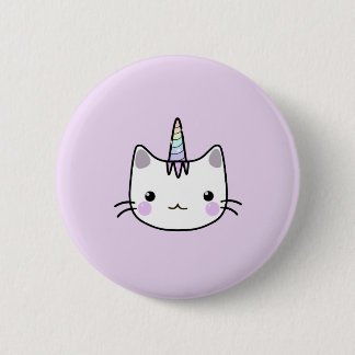 Cute Unicorn Cat Badge Ronde Button 5,7 Cm